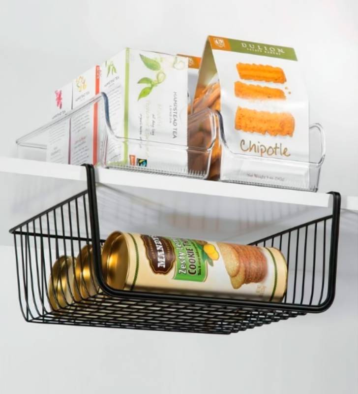 Interdesign Bronze York Lyra Under Shelf Basket